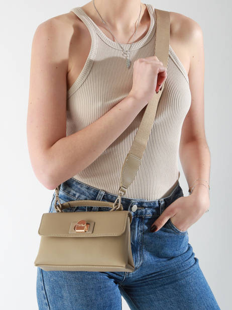 Cross Body Tas Saffiano David jones Bruin saffiano CM7211H ander zicht 1